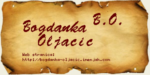 Bogdanka Oljačić vizit kartica
